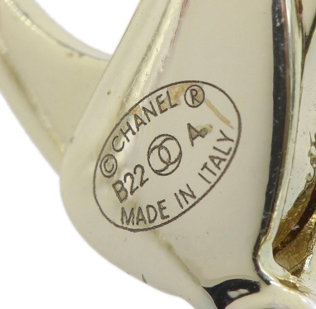 Chanel Faux Pearl Logo Double Chain : White Champagne