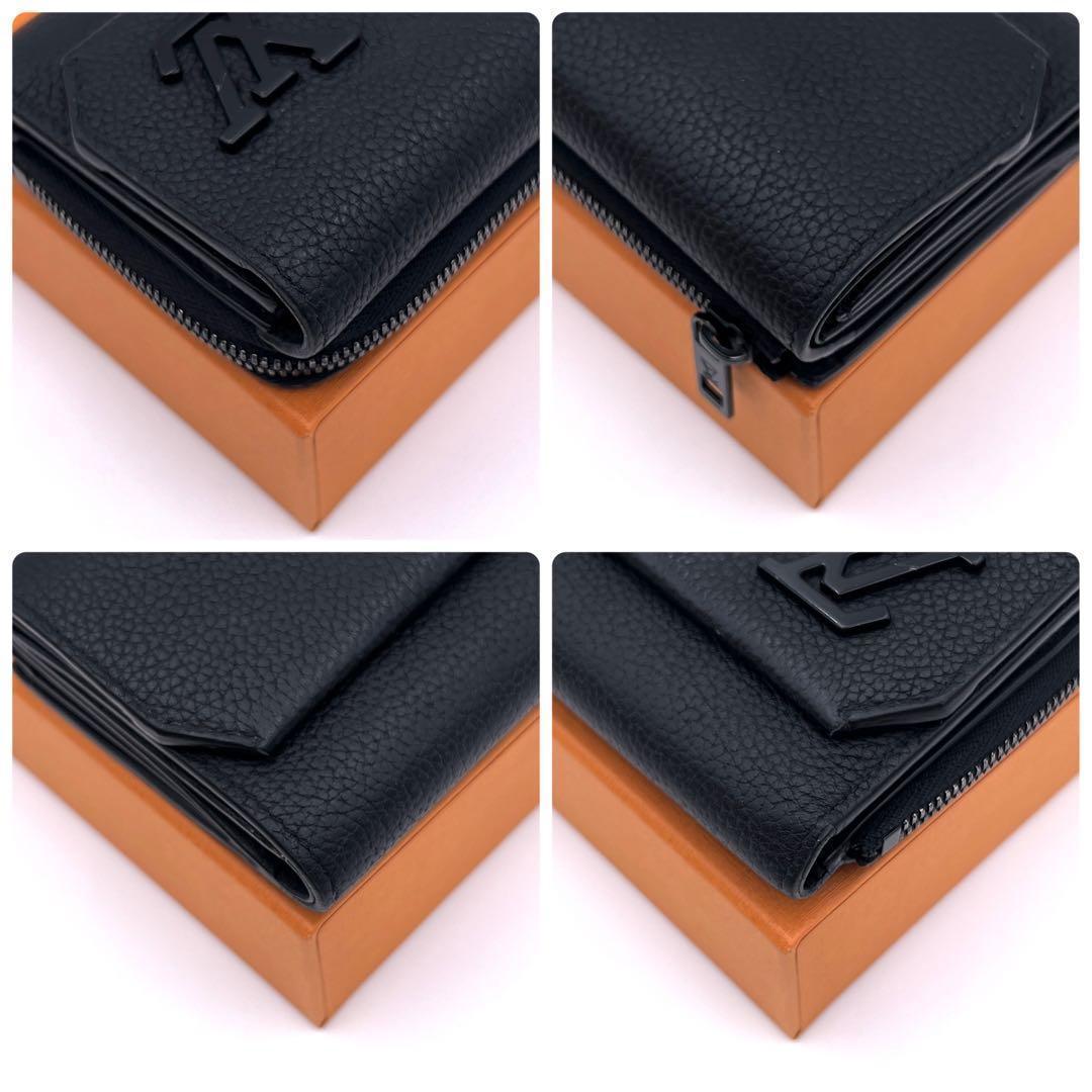 Louis Vuitton Aerogram Portefeuille Pilot Trifold Wallet Black — view 7