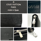Louis Vuitton New Taiga Zippy Organizer Wallet Black — view 9