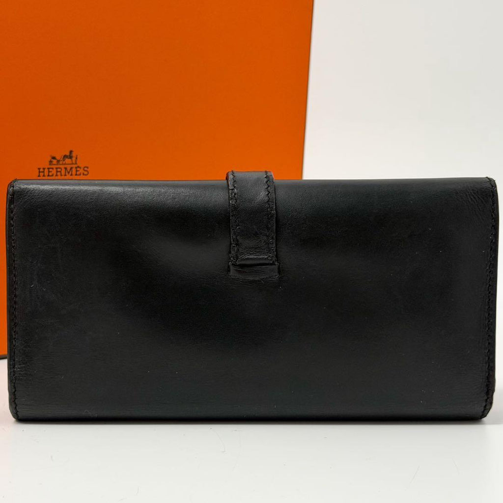 Hermes Bearn Dupri Box Calf Soufflet Classic Trifold Leather Wallet — view 3