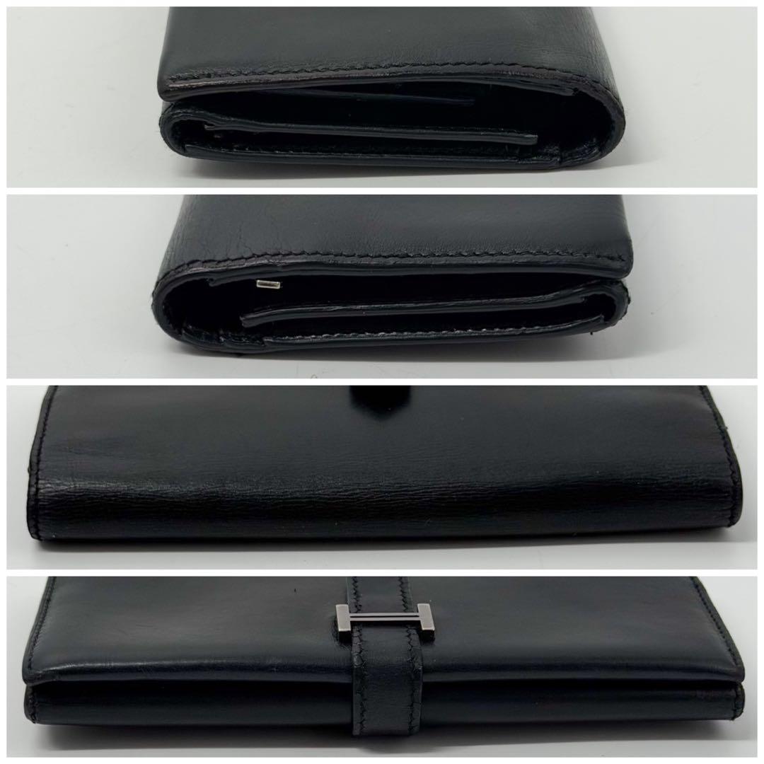 Hermes Bearn Dupri Box Calf Soufflet Classic Trifold Leather Wallet — view 4