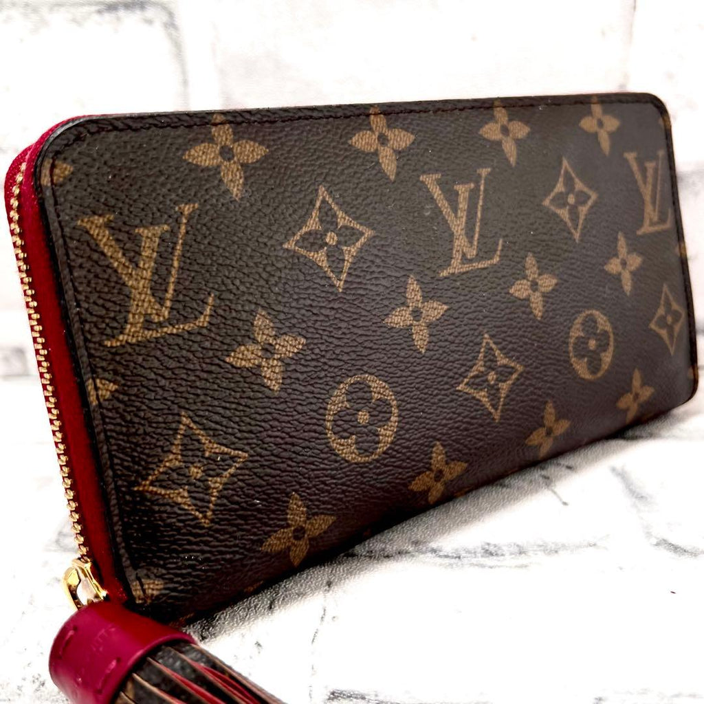 Louis Vuitton Monogram Zippy Wallet Tassel Fuchsia