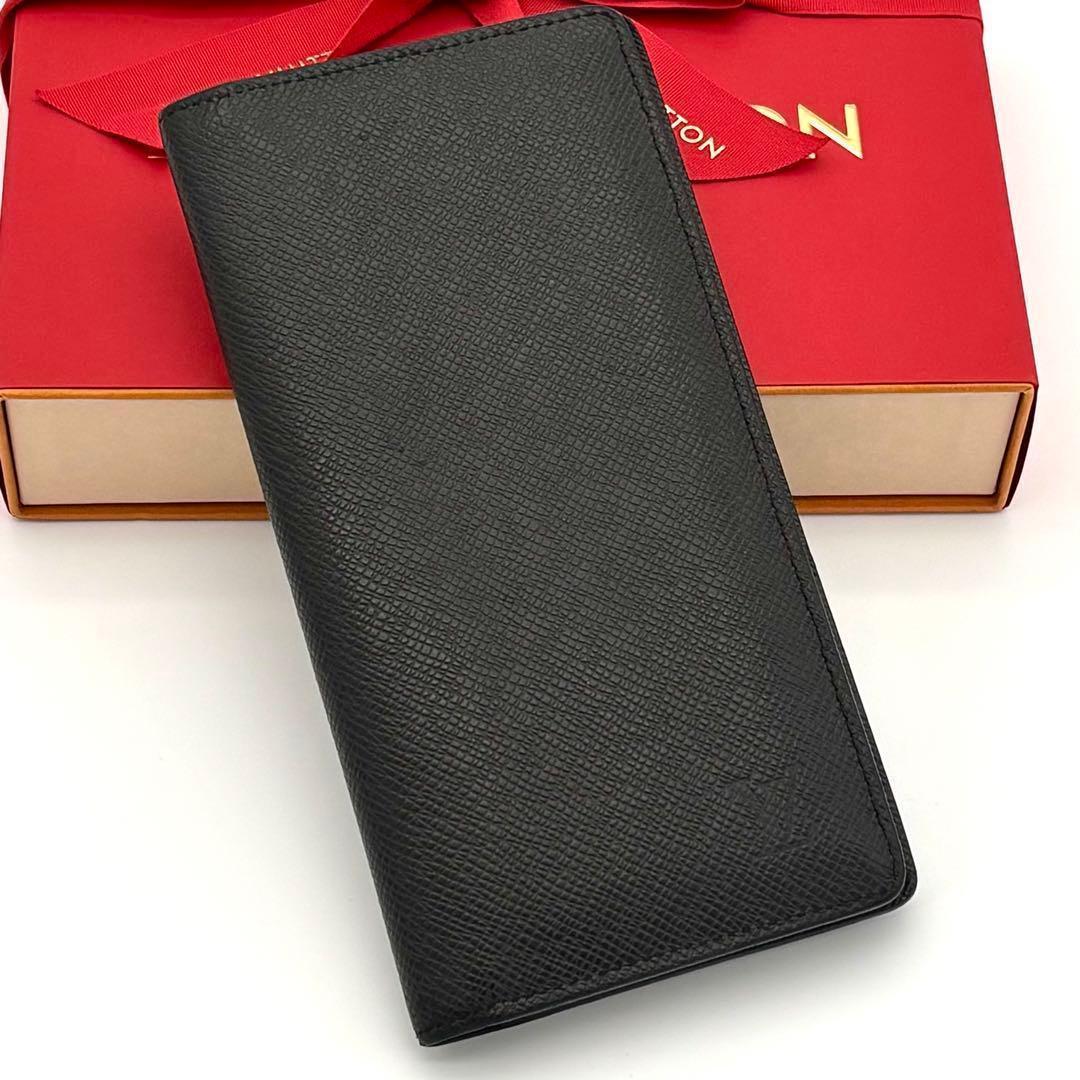 Louis Vuitton Wallet Portefeuille Brazza Taiga Ardoise Black