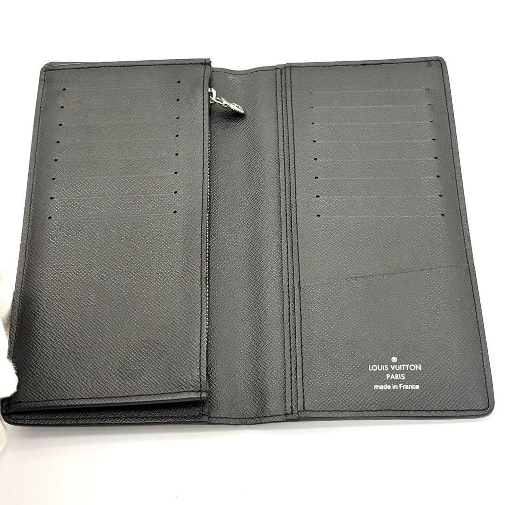 Louis Vuitton Wallet Portefeuille Brazza Taiga Ardoise Black — view 3