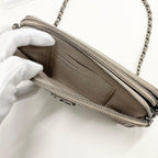 Chanel Caviar Leather CC Logo Boy Chain Wallet Shoulder — view 6