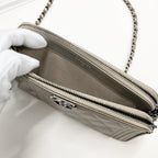 Chanel Caviar Leather CC Logo Boy Chain Wallet Shoulder — view 8