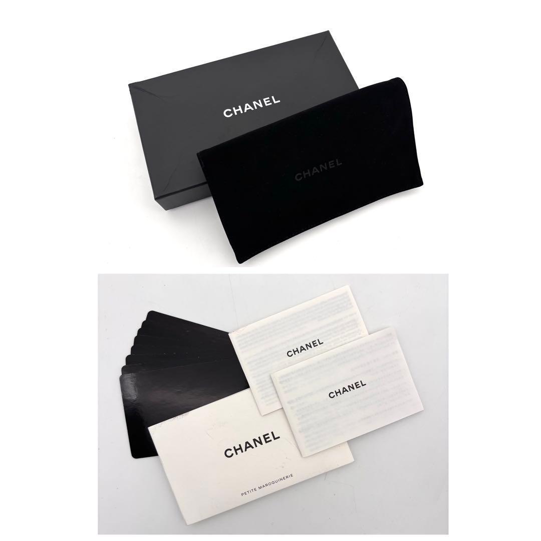 Chanel Quilted Caviar Leather Zip Around Wallet Black — view 9