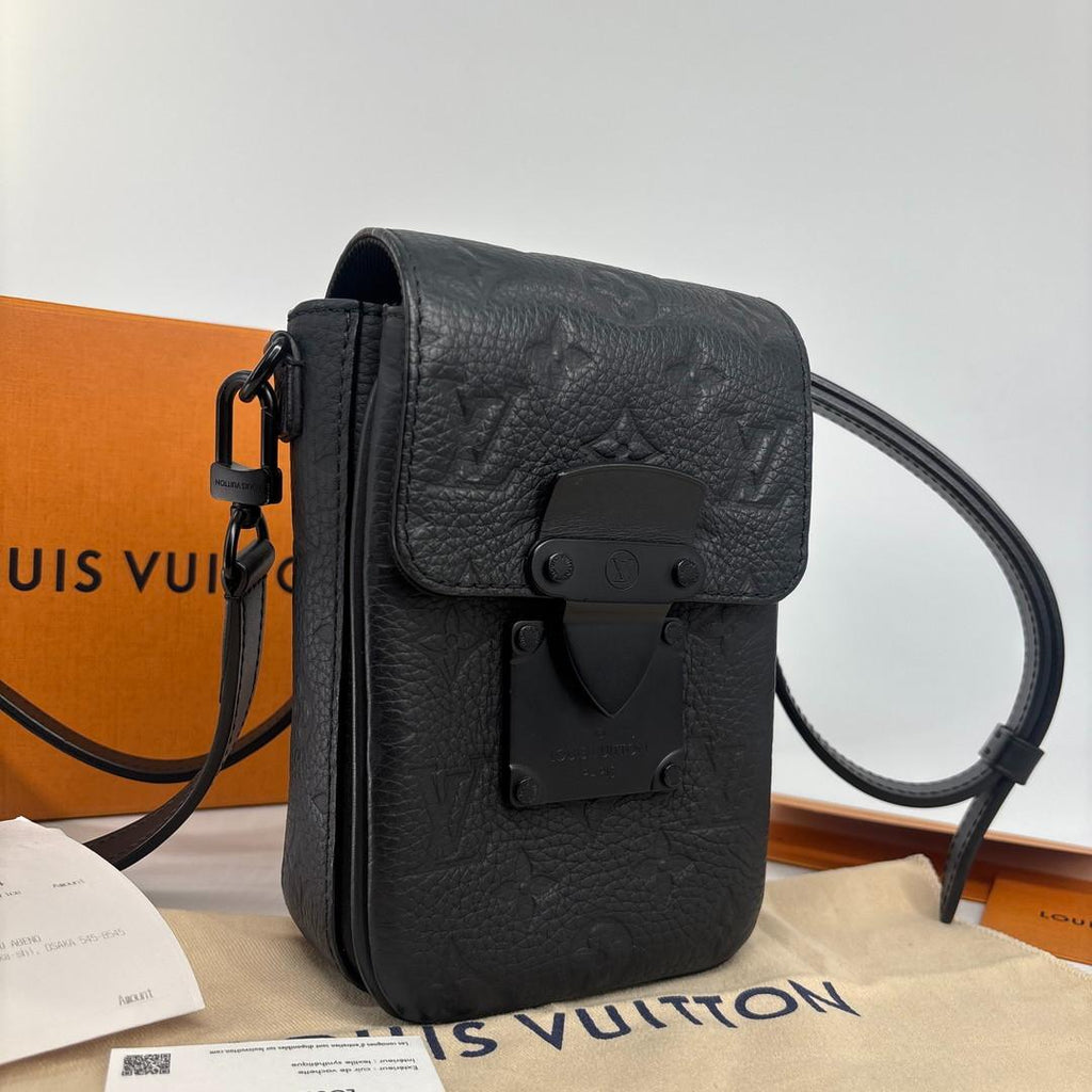 Louis Vuitton Super Monogram Taurillon S Rock Shoulder Bag Black — view 2