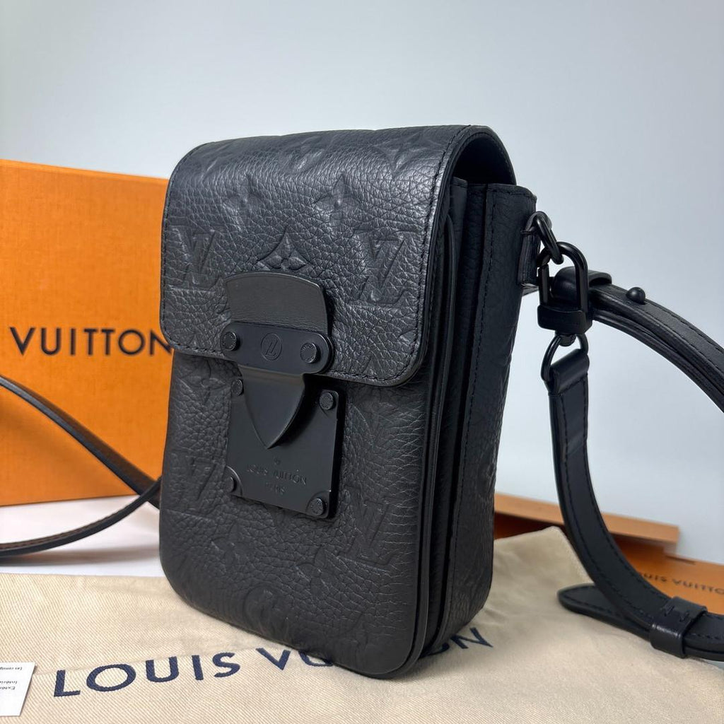 Louis Vuitton Super Monogram Taurillon S Rock Shoulder Bag Black — view 3