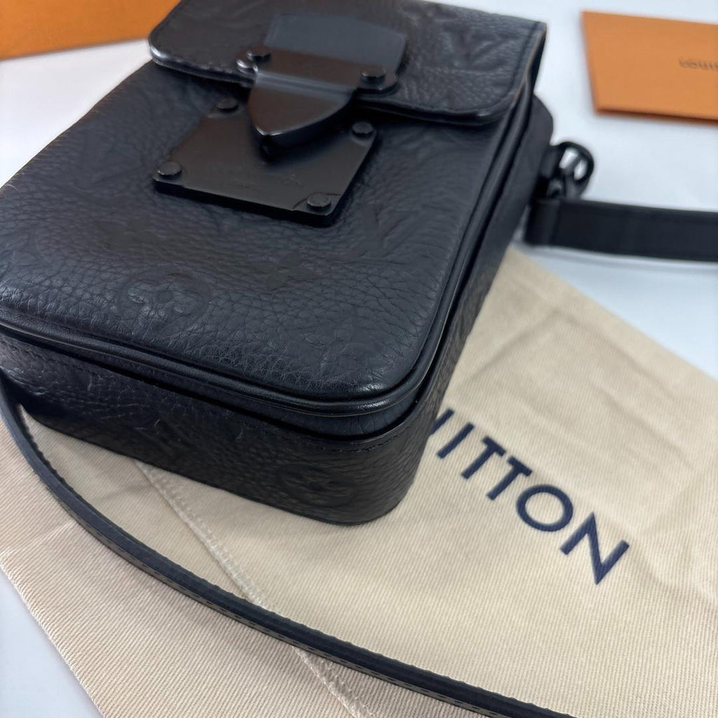 Louis Vuitton Super Monogram Taurillon S Rock Shoulder Bag Black — view 8