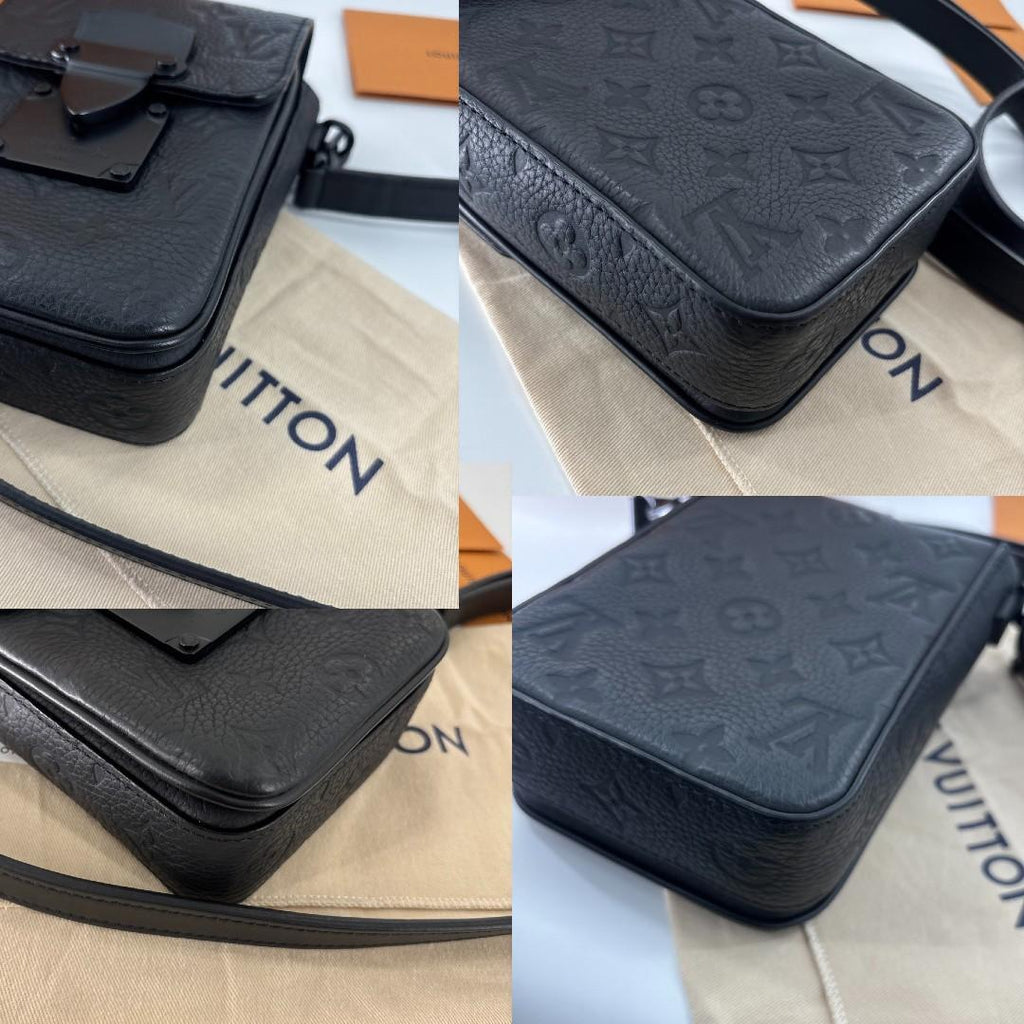 Louis Vuitton Super Monogram Taurillon S Rock Shoulder Bag Black — view 9