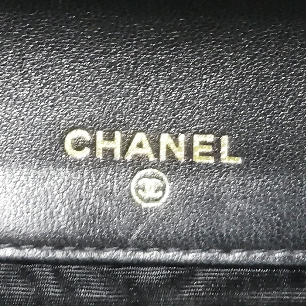 Chanel Caviar Leather Bifold Wallet Chain Black — view 5
