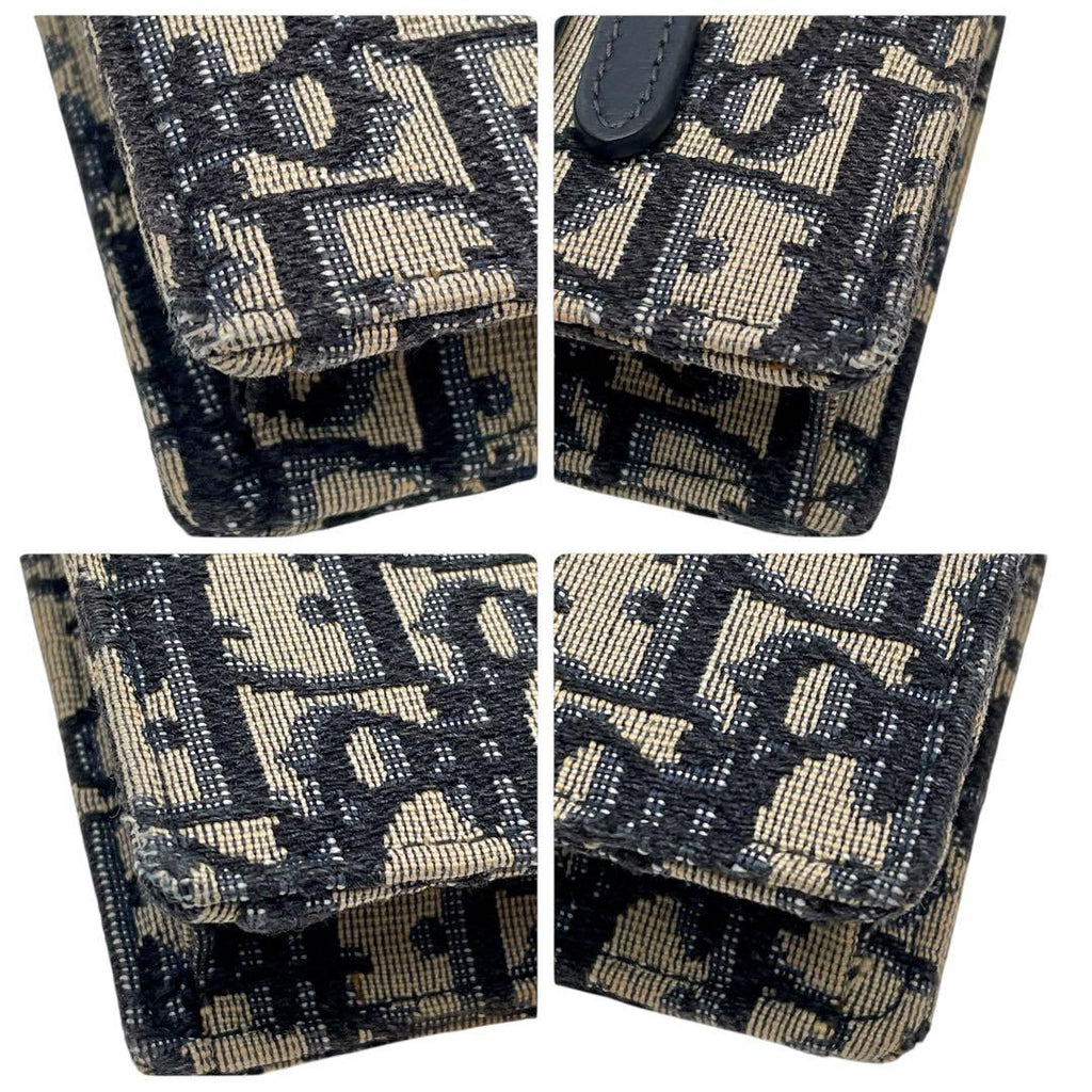 Dior Trotter Canvas Chain Shoulder Bag Leather Pouch — view 6