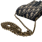 Dior Trotter Canvas Chain Shoulder Bag Leather Pouch — view 7
