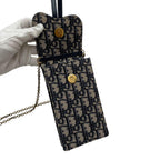 Dior Trotter Canvas Chain Shoulder Bag Leather Pouch — view 8