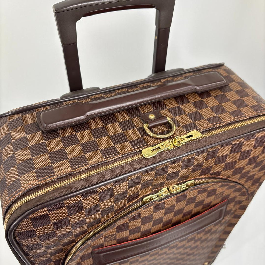 Louis Vuitton Super Damier Pegase 55 Leather Suitcase Travel — view 8