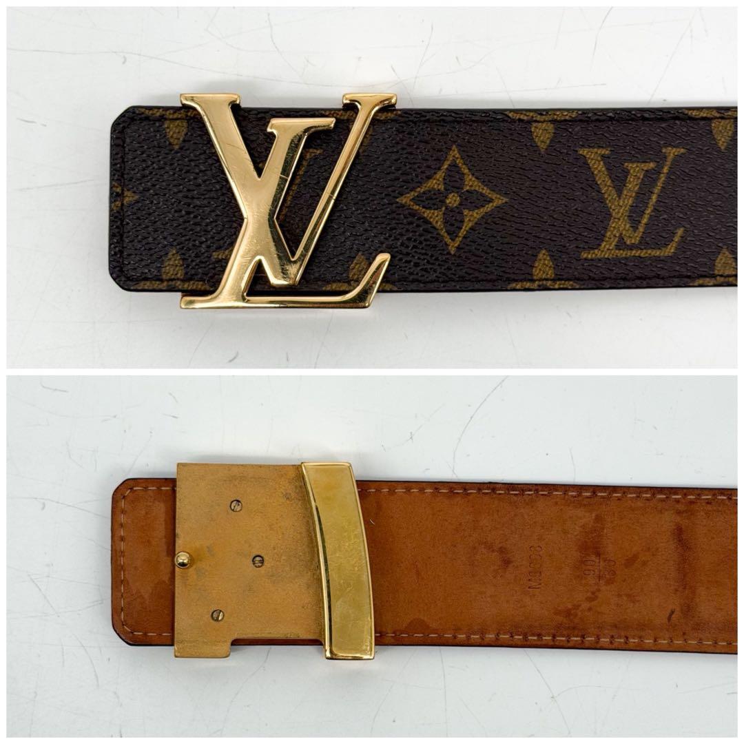 Louis Vuitton Ceinture Initial Monogram Brown LV Gold Belt — view 4