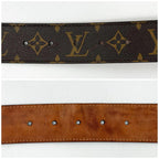 Louis Vuitton Ceinture Initial Monogram Brown LV Gold Belt — view 5