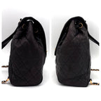 Chanel Quilted Backpack Black Lambskin Brown — view 5
