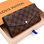 Louis Vuitton Damier Ebene Portefeuille Sarah Wallet Brown