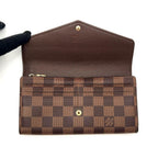 Louis Vuitton Damier Ebene Portefeuille Sarah Wallet Brown — view 3