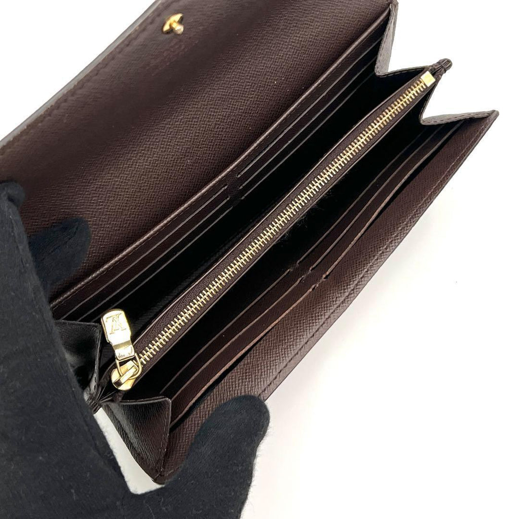 Louis Vuitton Damier Ebene Portefeuille Sarah Wallet Brown — view 4