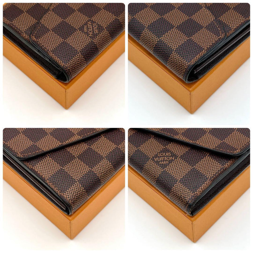 Louis Vuitton Damier Ebene Portefeuille Sarah Wallet Brown — view 8