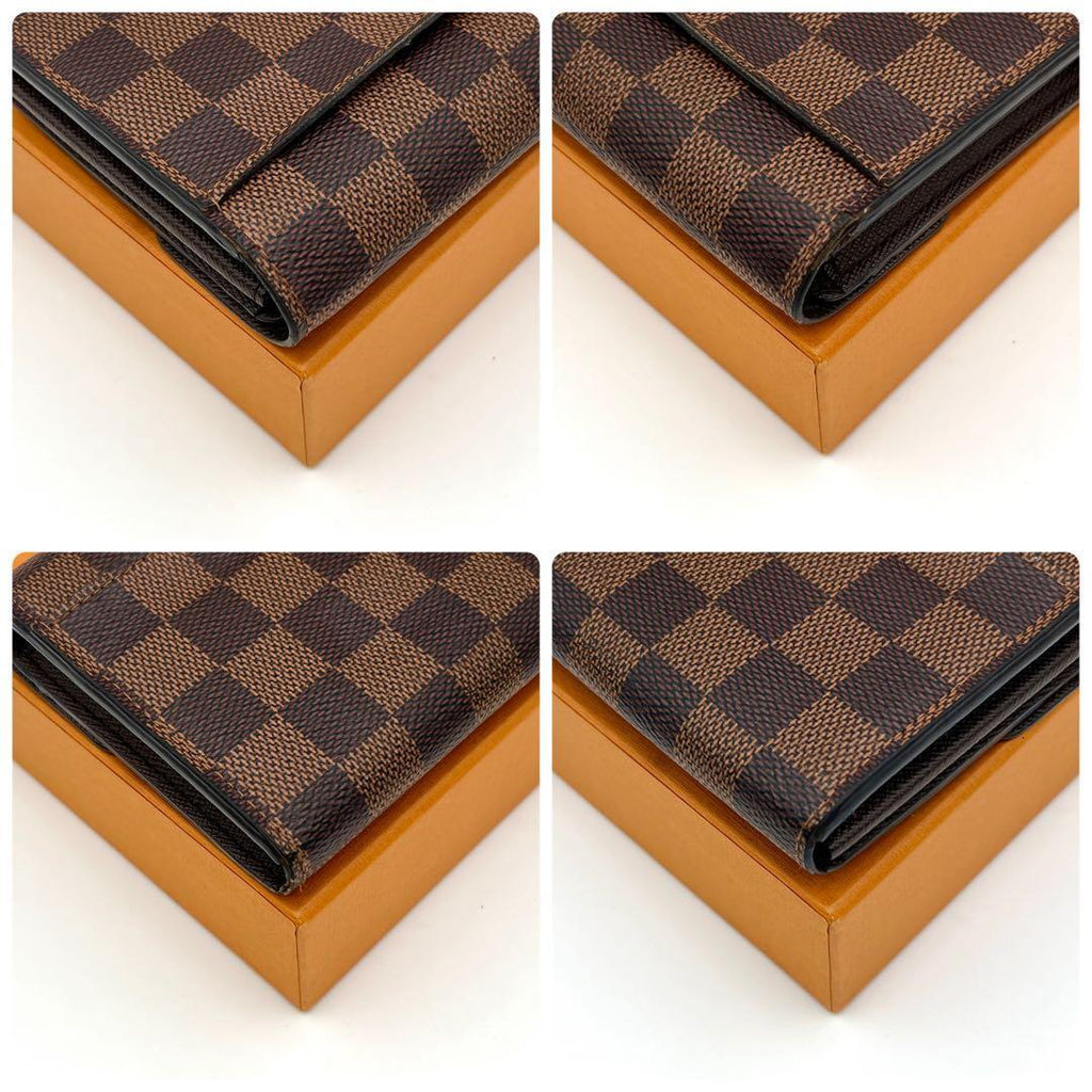 Louis Vuitton Damier Ebene Portefeuille Sarah Wallet Brown — view 9