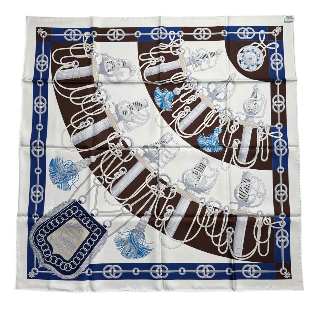 Hermes Carre 90 Cliquetis Silk Scarf Sword Handle — view 3