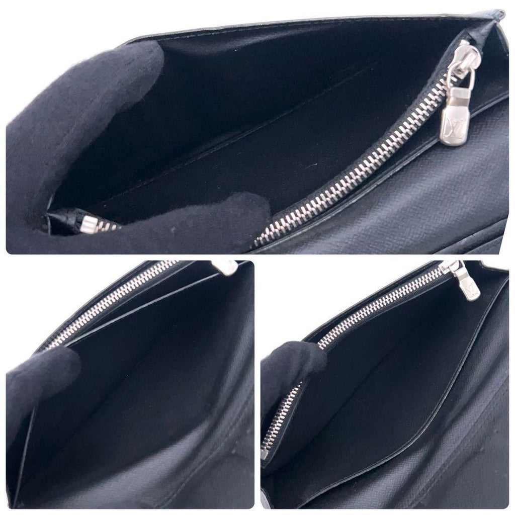 Louis Vuitton Epi Portefeuille Brazza Circle Black Yellow Wallet — view 4