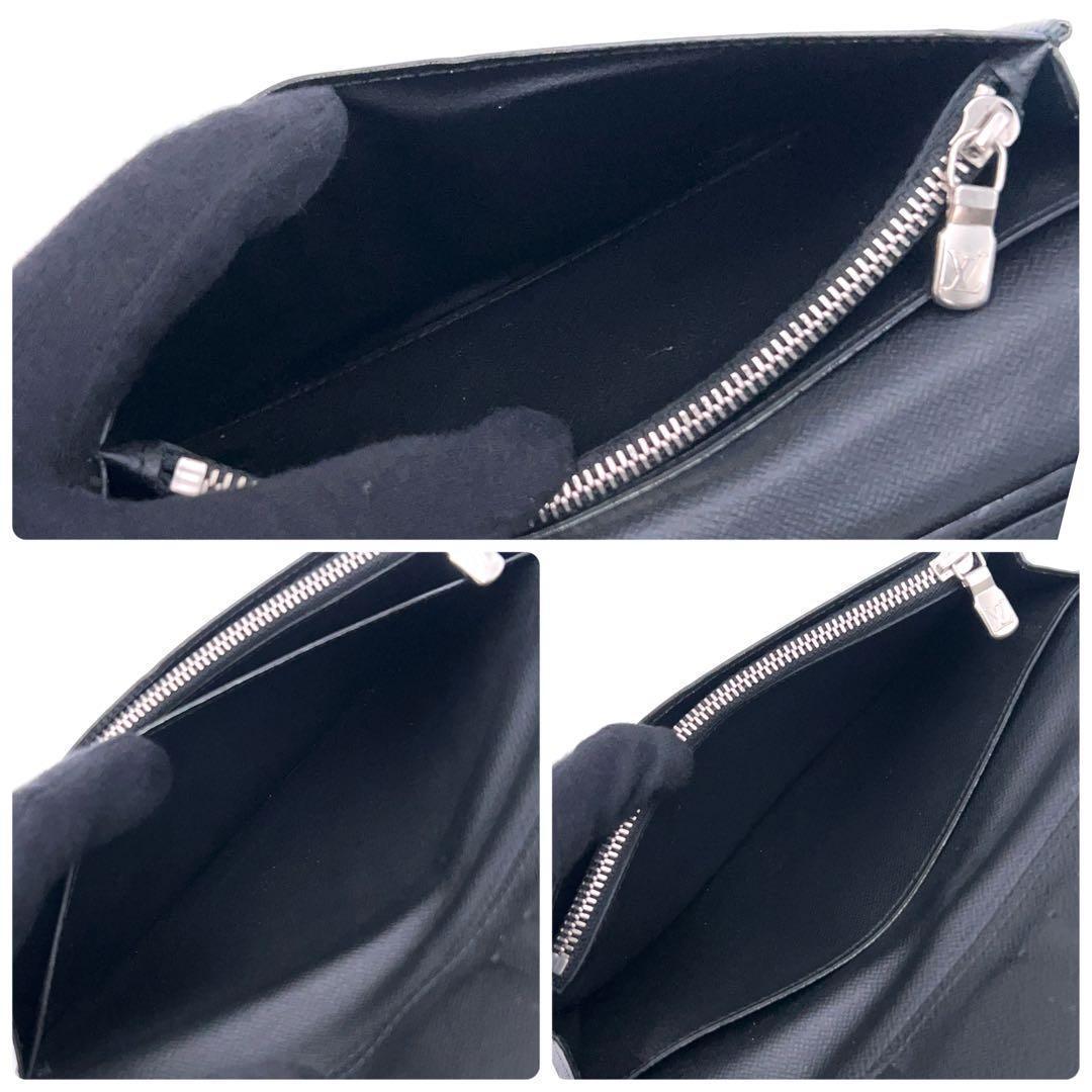 Louis Vuitton Epi Portefeuille Brazza Circle Black Yellow Wallet — view 4