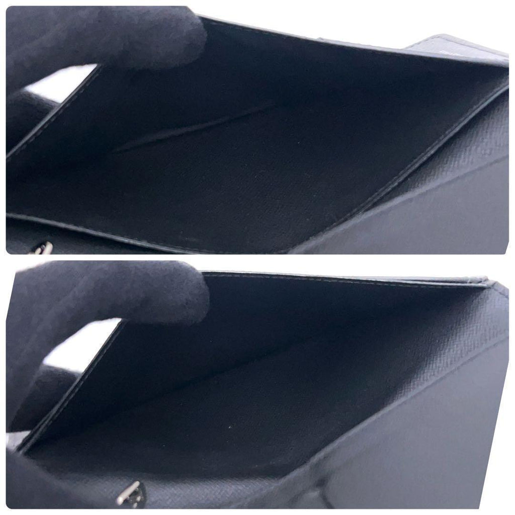 Louis Vuitton Epi Portefeuille Brazza Circle Black Yellow Wallet — view 5