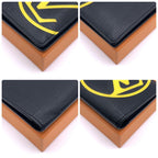 Louis Vuitton Epi Portefeuille Brazza Circle Black Yellow Wallet — view 8