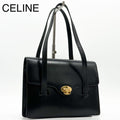 Celine Carriage Triomphe Leather Tote Vintage Black