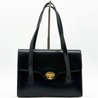 Celine Carriage Triomphe Leather Tote Vintage Black — view 2