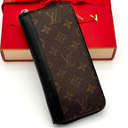 Louis Vuitton Wallet Monogram Macassar Zippy Vertical Brown