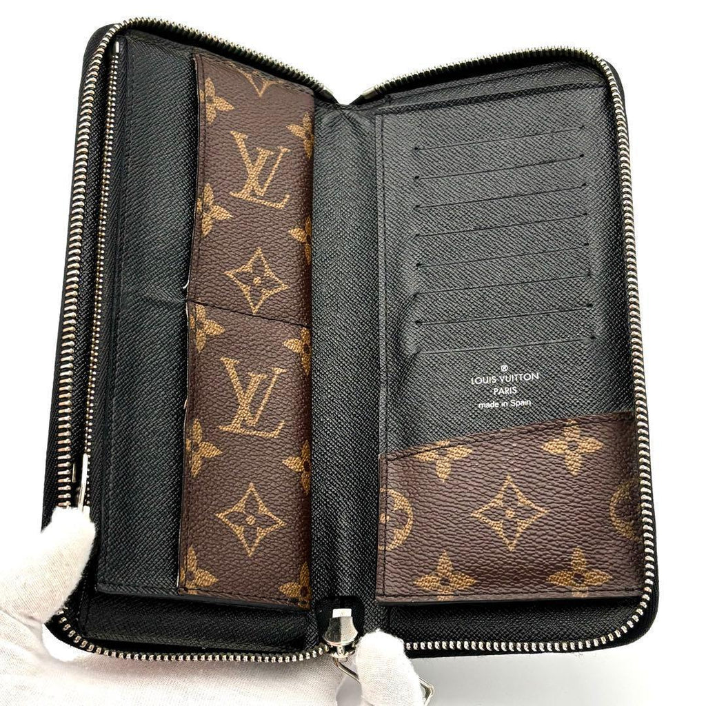Louis Vuitton Wallet Monogram Macassar Zippy Vertical Brown — view 3