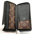Louis Vuitton Wallet Monogram Macassar Zippy Vertical Brown — view 3