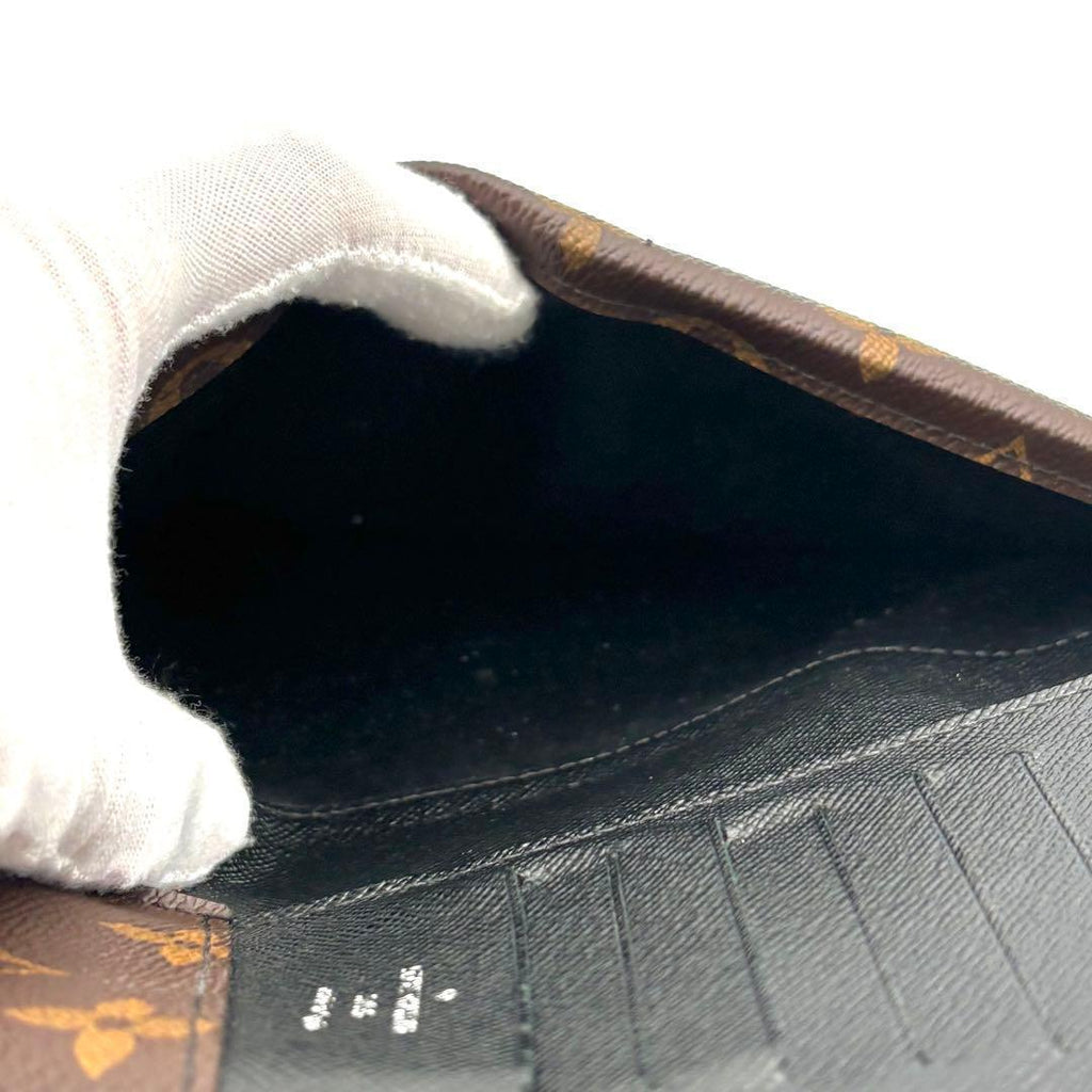 Louis Vuitton Wallet Monogram Macassar Zippy Vertical Brown — view 6