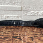 Celine Leather Triomphe Logo Gold Belt Black — view 7