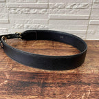Celine Leather Triomphe Logo Gold Belt Black — view 8