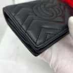Gucci Fold Wallet GG Marmont Quilted Black — view 7