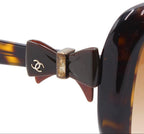 Chanel Side Ribbon Tortoiseshell Sunglasses Eyewear — view 5