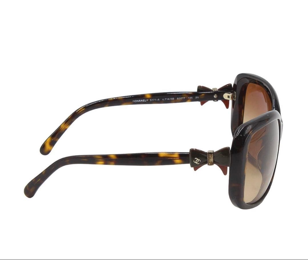 Chanel Side Ribbon Tortoiseshell Sunglasses Eyewear — view 9