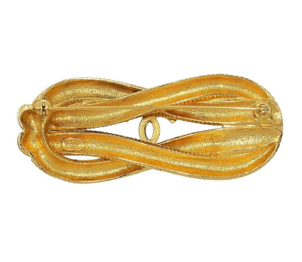 Chanel CC Logo Chain Brooch — view 2