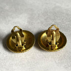 Chanel CC Logo Rope Design Metal Earrings Gold — view 8