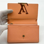 Louis Vuitton Portefeuille Capucines Compact Big Logo Trifold Wallet — view 8