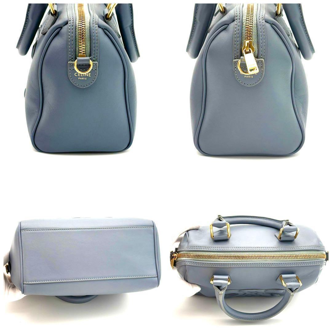 Celine Mini Boston Bag Cuir Triomphe Light Blue — view 4