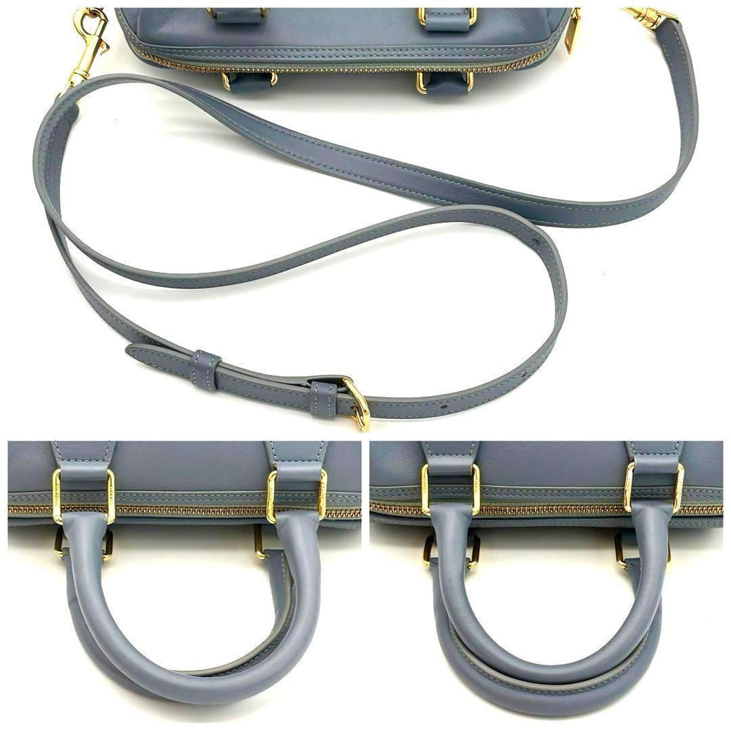 Celine Mini Boston Bag Cuir Triomphe Light Blue — view 6
