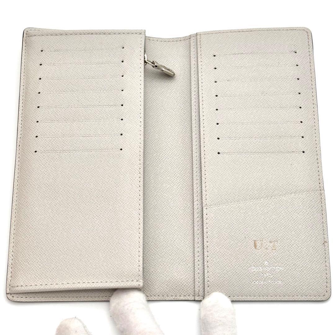 Louis Vuitton Wallet Portefeuille Brazza NM Taigarama White — view 3